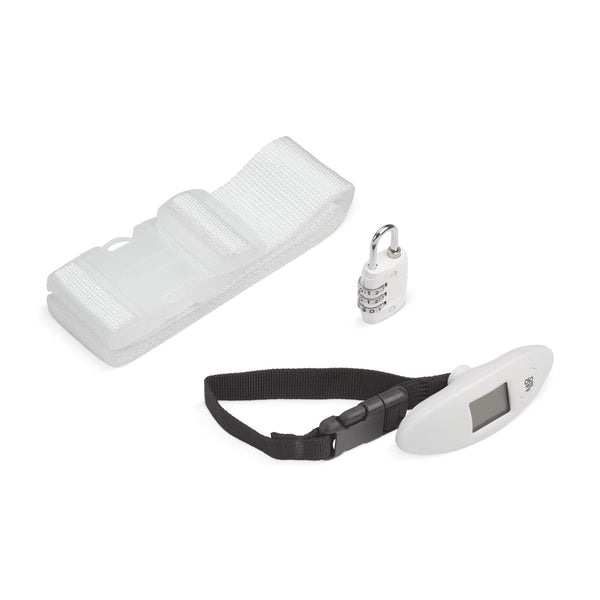 Kit da viaggio da 3 pezzi Bianco - personalizzabile con logo