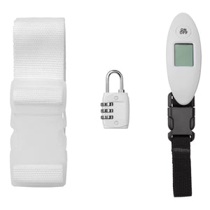 Kit da viaggio da 3 pezzi Bianco - personalizzabile con logo
