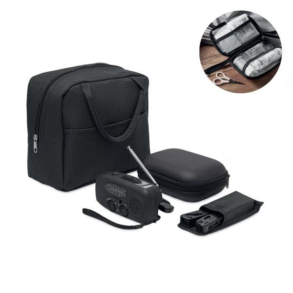 Kit di emergenza Nero - personalizzabile con logo