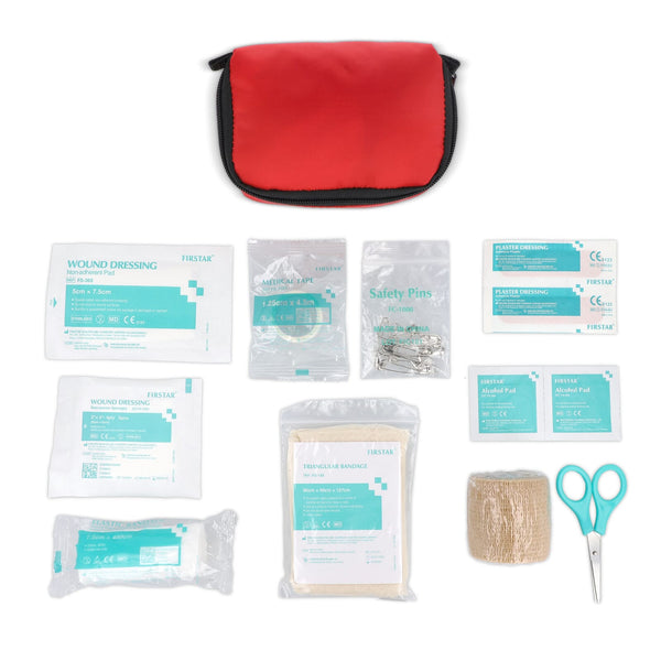 Kit di pronto soccorso 16 pezzi Fuji Rosso - personalizzabile con logo
