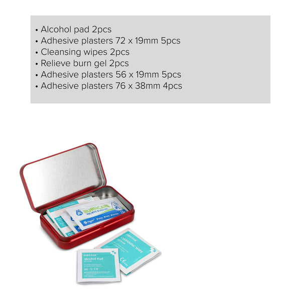 Kit di pronto soccorso 20 pezzi Atlas Rosso - personalizzabile con logo