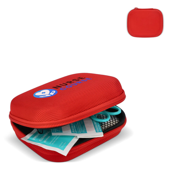 Kit di pronto soccorso Everest da 15 pezzi Rosso - personalizzabile con logo