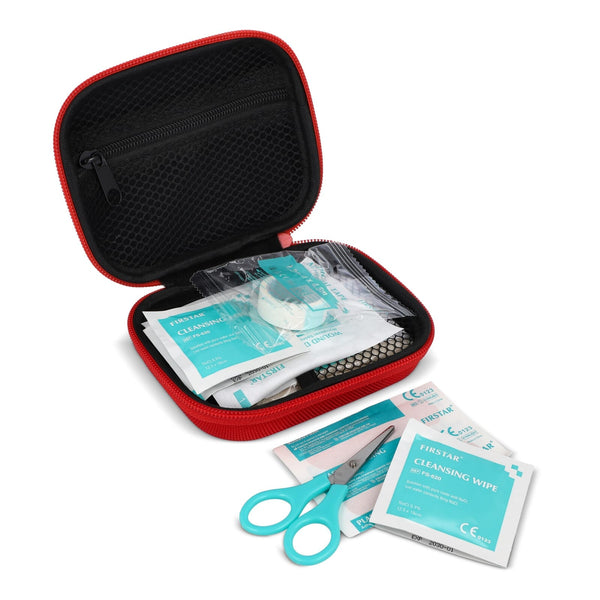 Kit di pronto soccorso Everest da 15 pezzi Rosso - personalizzabile con logo
