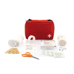 Kit pronto soccorso postalizzabile rosso - personalizzabile con logo