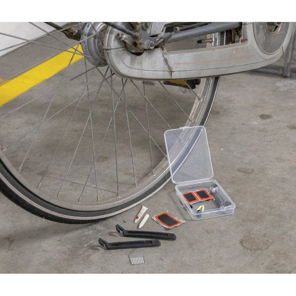 Kit riparazione compact per bicicletta trasparente - personalizzabile con logo
