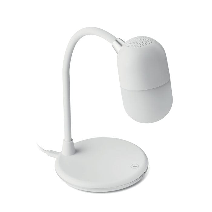 Lampada caricatore wireless bianco - personalizzabile con logo