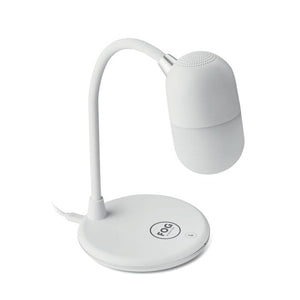 Lampada caricatore wireless bianco - personalizzabile con logo