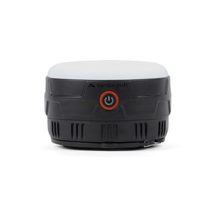 Lampada da campeggio con manovella Nordic Drift Everest RCS nero - personalizzabile con logo