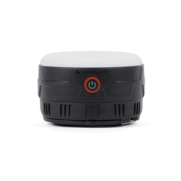 Lampada da campeggio con manovella Nordic Drift Everest RCS nero - personalizzabile con logo