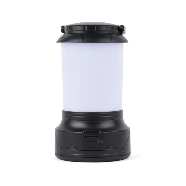 Lampada da campeggio con manovella Nordic Drift Everest RCS nero - personalizzabile con logo