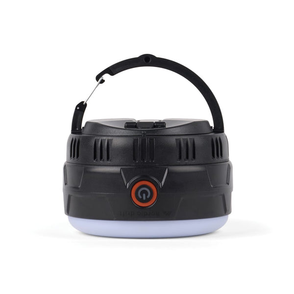 Lampada da campeggio con manovella Nordic Drift Everest RCS nero - personalizzabile con logo