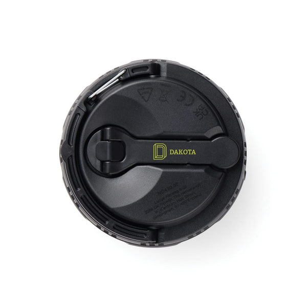 Lampada da campeggio con manovella Nordic Drift Everest RCS nero - personalizzabile con logo