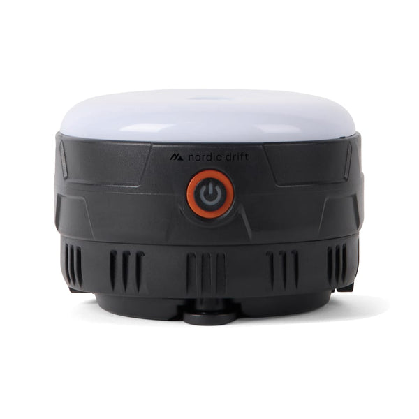 Lampada da campeggio con manovella Nordic Drift Everest RCS nero - personalizzabile con logo