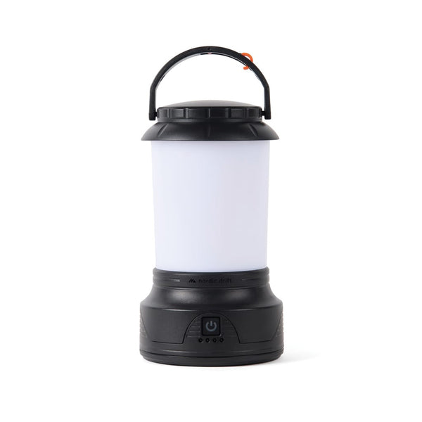 Lampada da campeggio con manovella Nordic Drift Everest RCS nero - personalizzabile con logo