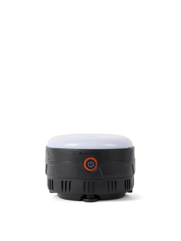 Lampada da campeggio con manovella Nordic Drift Everest RCS nero - personalizzabile con logo