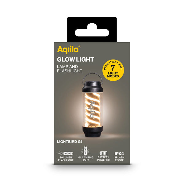 Lampada da campeggio e torcia Aqiila Lightbird G1 Nero - personalizzabile con logo