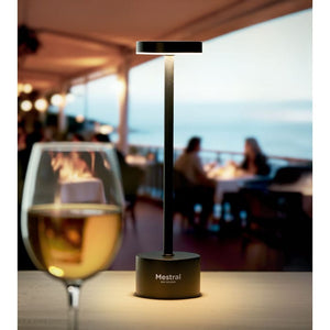 Lampada da tavolo in alluminio Nero - personalizzabile con logo