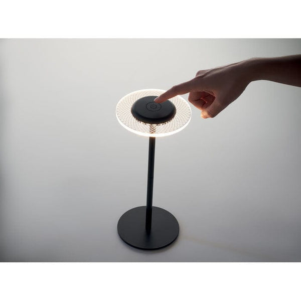 Lampada da tavolo in ferro RGB Nero - personalizzabile con logo