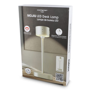 Lampada da tavolo intelligente Xoopar Mojiu con controllo vocale grigio - personalizzabile con logo