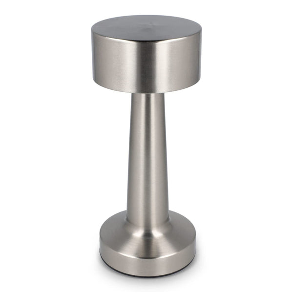 Lampada da tavolo Lumo con 3 modalità di illuminazione e dimmerabile color argento - personalizzabile con logo