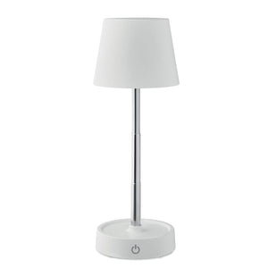 Lampada da tavolo ricaricabile Bianco - personalizzabile con logo