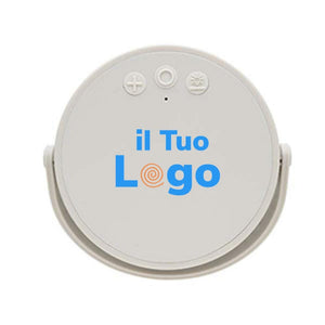 Lampada da tavolo USB ricaricabile Aurora in plastica RCS grigio - personalizzabile con logo