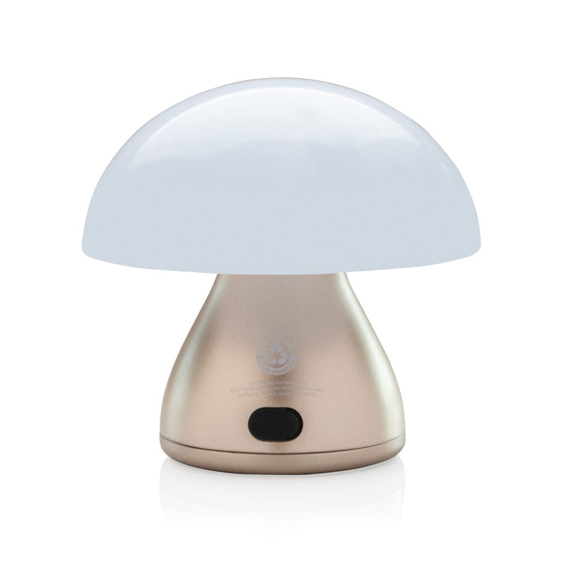Lampada da tavolo USB ricaricabile Luming in rplastica - personalizzabile con logo