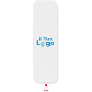 Lampada e caricatore wireless bianco - personalizzabile con logo