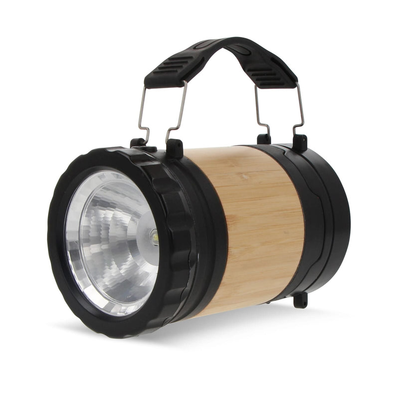 Lampada e Lanterna in ABS e bambù Nero - personalizzabile con logo