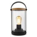Lampada Edison in bambù Nero - personalizzabile con logo