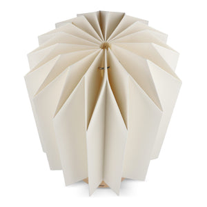 Lampada LED di carta pieghevole Coollux Eos su base di legno, 25 cm (formato cassetta delle lettere) natural - personalizzabile con logo