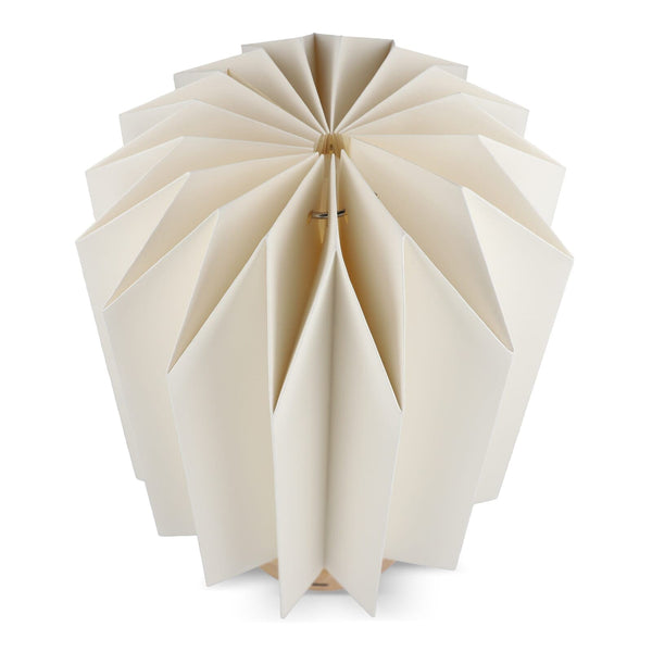 Lampada LED di carta pieghevole Coollux Eos su base di legno, 25 cm (formato cassetta delle lettere) natural - personalizzabile con logo