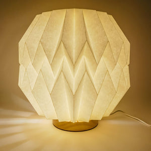Lampada LED di carta pieghevole Coollux origami natural - personalizzabile con logo