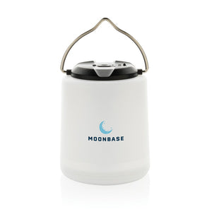Lampada ricaricabile da tavolo Limio in rPlastica RCS bianco - personalizzabile con logo