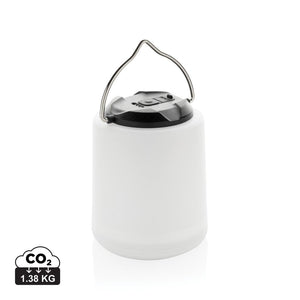Lampada ricaricabile da tavolo Limio in rPlastica RCS bianco - personalizzabile con logo