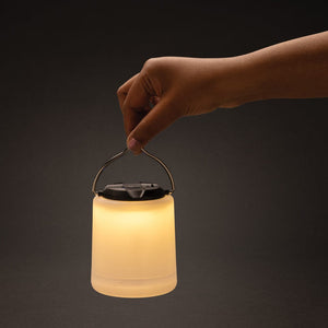 Lampada ricaricabile da tavolo Limio in rPlastica RCS bianco - personalizzabile con logo