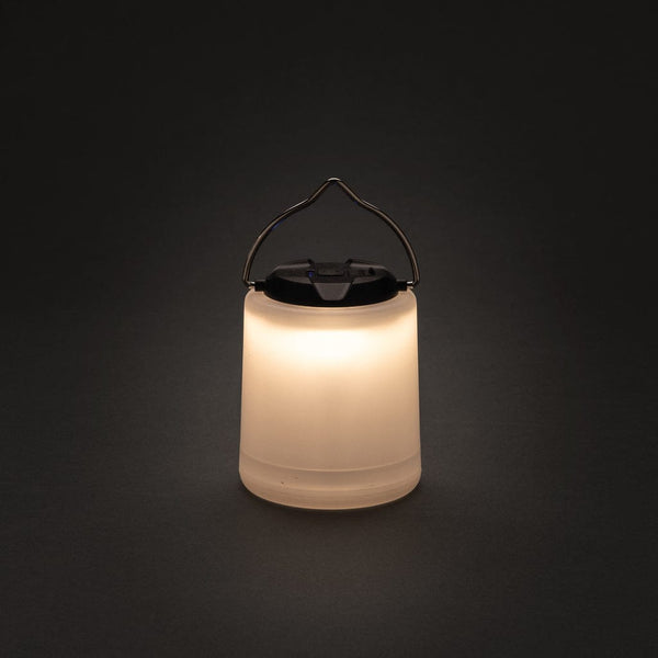 Lampada ricaricabile da tavolo Limio in rPlastica RCS bianco - personalizzabile con logo