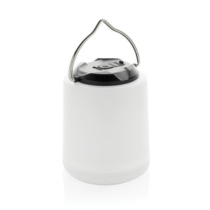 Lampada ricaricabile da tavolo Limio in rPlastica RCS bianco - personalizzabile con logo