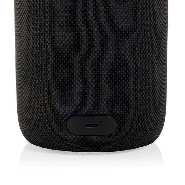 Lampada speaker 10W Lux in rPlastica RCS nero - personalizzabile con logo