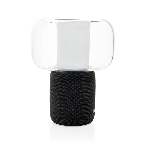 Lampada speaker 10W Lux in rPlastica RCS nero - personalizzabile con logo