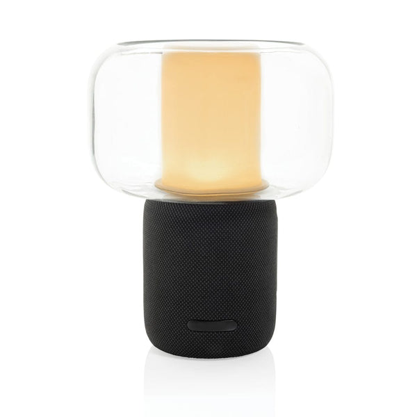 Lampada speaker 10W Lux in rPlastica RCS nero - personalizzabile con logo
