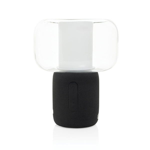 Lampada speaker 10W Lux in rPlastica RCS nero - personalizzabile con logo