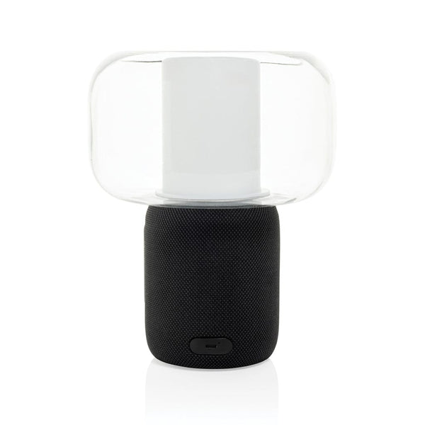Lampada speaker 10W Lux in rPlastica RCS nero - personalizzabile con logo