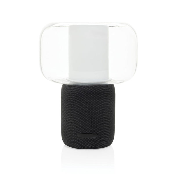 Lampada speaker 10W Lux in rPlastica RCS nero - personalizzabile con logo