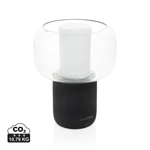 Lampada speaker 10W Lux in rPlastica RCS nero - personalizzabile con logo