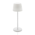 Lampada USB ricaricabile da tavolo Zenic in plastica RCS bianco - personalizzabile con logo