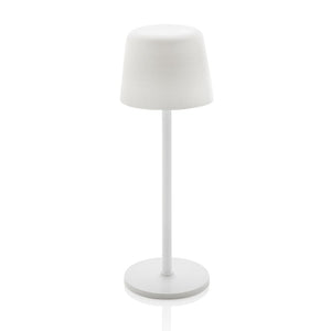 Lampada USB ricaricabile da tavolo Zenic in plastica RCS bianco - personalizzabile con logo