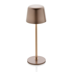 Lampada USB ricaricabile da tavolo Zenic in plastica RCS bronzo - personalizzabile con logo