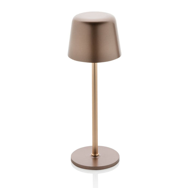 Lampada USB ricaricabile da tavolo Zenic in plastica RCS bronzo - personalizzabile con logo