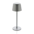 Lampada USB ricaricabile da tavolo Zenic in plastica RCS color argento - personalizzabile con logo